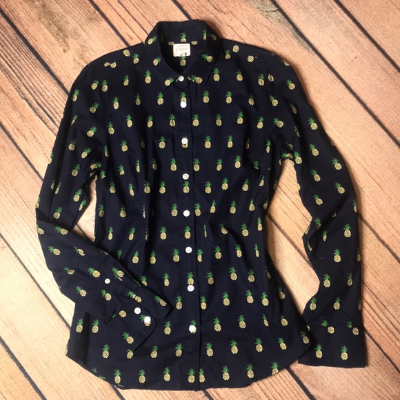 J. Crew Tops - J Crew Pineapple button down